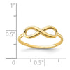 Gold Polished Infinity Rings