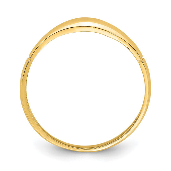 14K Diamond-cut Domed Band Ring