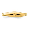 14K Diamond-cut Domed Band Ring