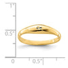 14K Diamond-cut Domed Band Ring