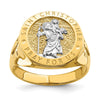14K w/Rhodium Saint Christopher Ring