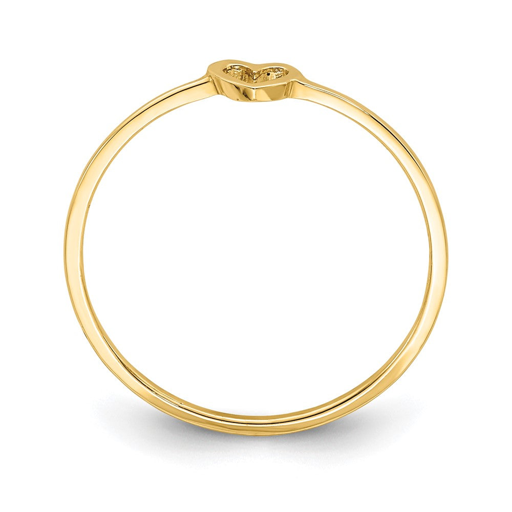 Gold Polished Heart Ring