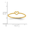 Gold Polished Heart Ring