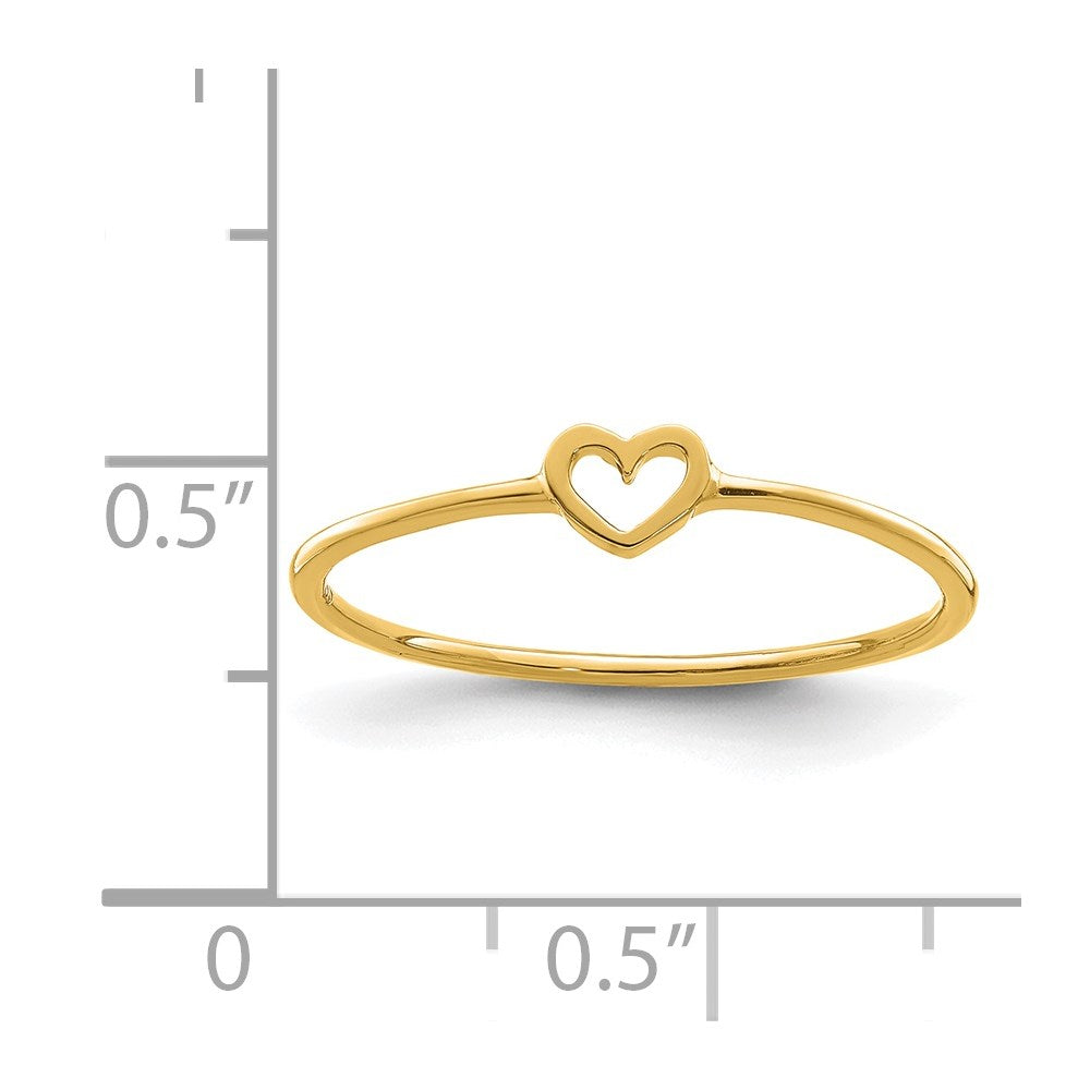 Gold Polished Heart Ring