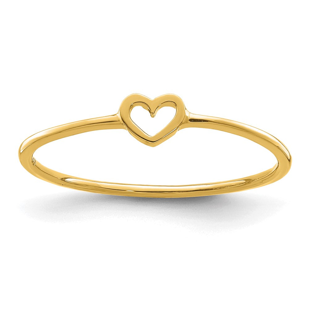 Gold Polished Heart Ring