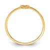 Gold Polished Heart Ring