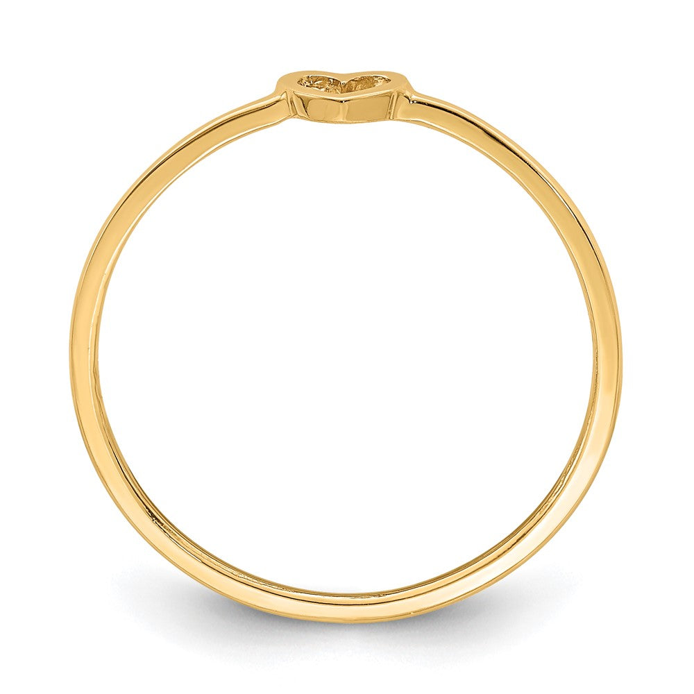 Gold Polished Heart Ring