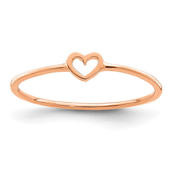 Gold Polished Heart Ring