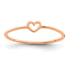Gold Polished Heart Ring