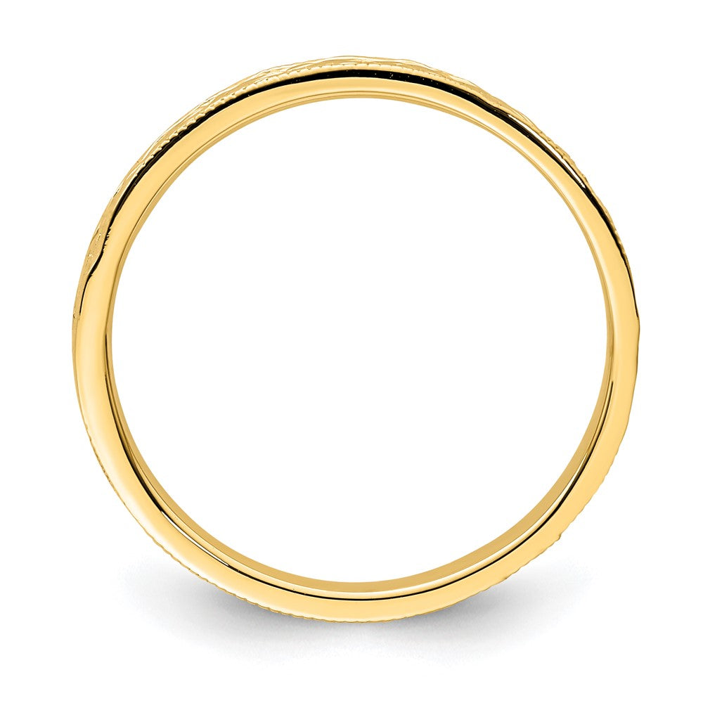Gold Polished Floral Band