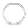 14K White Gold Zig Zag Ring