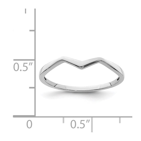 14K White Gold Zig Zag Ring