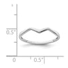 14K White Gold Zig Zag Ring