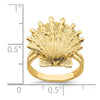 14K Lions Paw Shell Ring