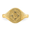 14k Oval Flower Size 3 Baby / Childs Ring