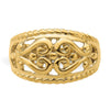 14k Polished Cut-Out Heart Design Ring