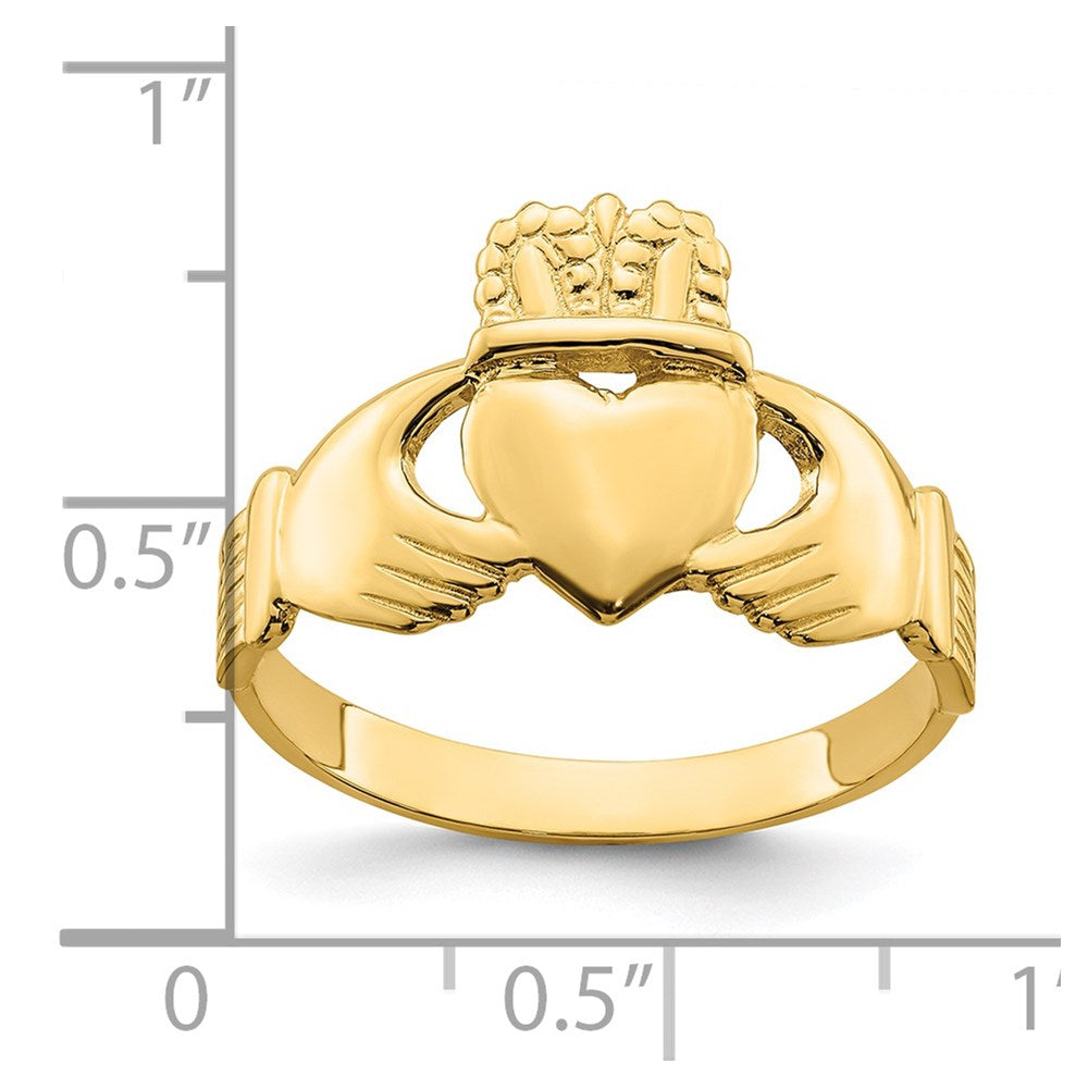 Gold Polished Claddagh Rings