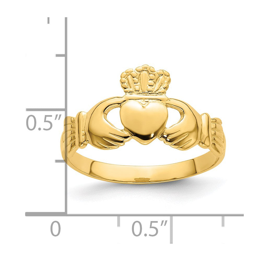 Gold Polished Claddagh Rings