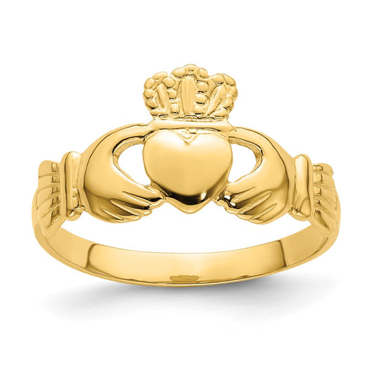 Gold Polished Claddagh Rings