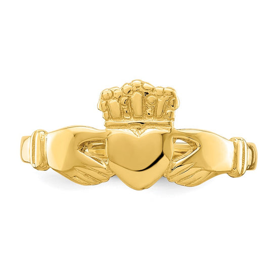 Gold Polished Claddagh Rings
