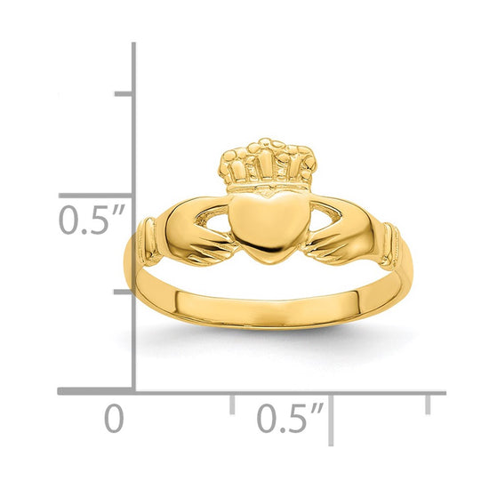 Gold Polished Claddagh Rings