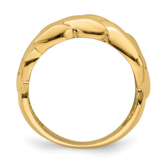 14k Polished Entwined Braided Ring