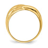 14k Polished Bold Basket Weave Dome Ring