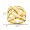 14k Polished Bold Basket Weave Dome Ring