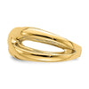 14K Polished with Cut Out Sides X Dome Ring