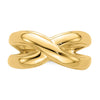 14K Polished with Cut Out Sides X Dome Ring