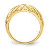 14k Fancy Diamond-cut Ring