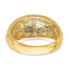 14k Fancy Diamond-cut Ring