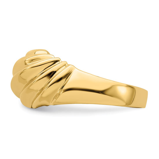 14k Polished Shrimp Fashion Ring