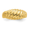 14k Polished Shrimp Dome Ring
