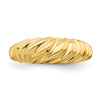 14k Polished Twist Dome Ring