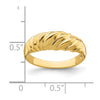 14k Polished Twist Dome Ring
