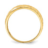 14k Diamond-cut Arrow Slash Dome Ring
