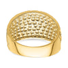 14k Diamond-cut Arrow Slash Dome Ring