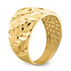 14k Diamond-cut Arrow Slash Dome Ring