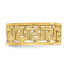14K Polished Cut-Out Greek Key Design Band
