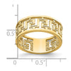 14K Polished Cut-Out Greek Key Design Band