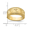 14k Greek Key Pattern Dome Ring