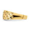 14K Solid Diamond-cut Woven Pattern Dome Ring