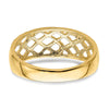 14K Solid Diamond-cut Woven Pattern Dome Ring