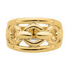 14K Polished Chain Design Inside Ring