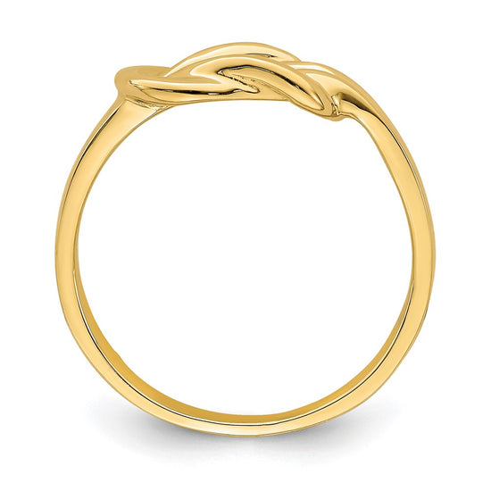 14k Polished Freeform Love Knot Ring