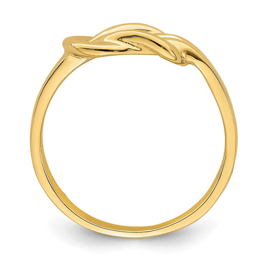 14k Polished Freeform Love Knot Ring