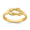 14k Polished Freeform Love Knot Ring