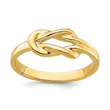 14k Polished Freeform Love Knot Ring