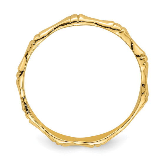 14k Polished Bamboo Band